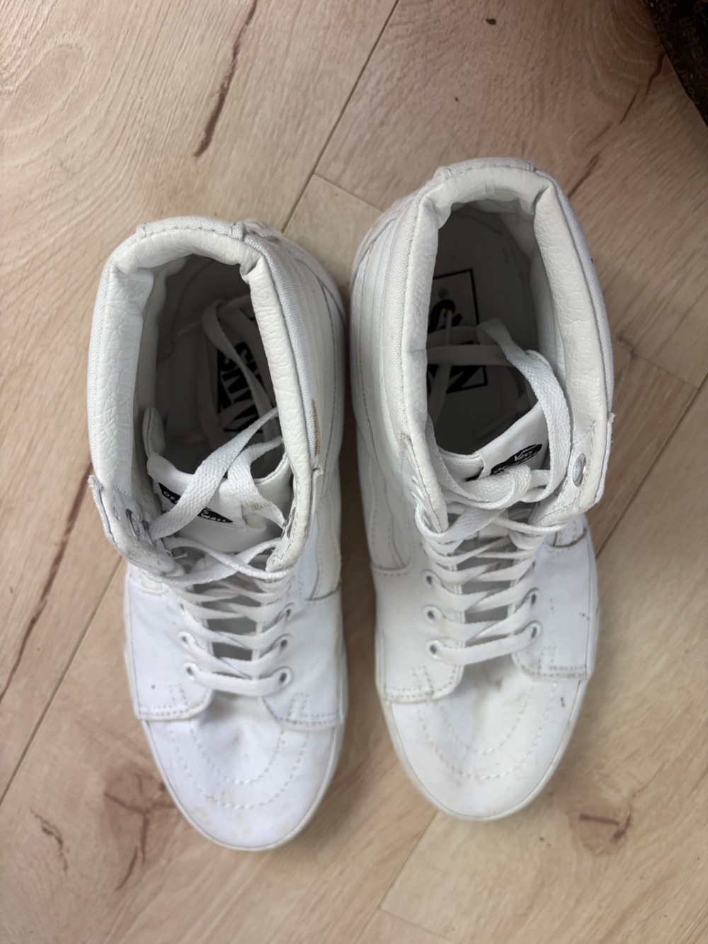 Vans Kids White High-Top Skate Sneakers